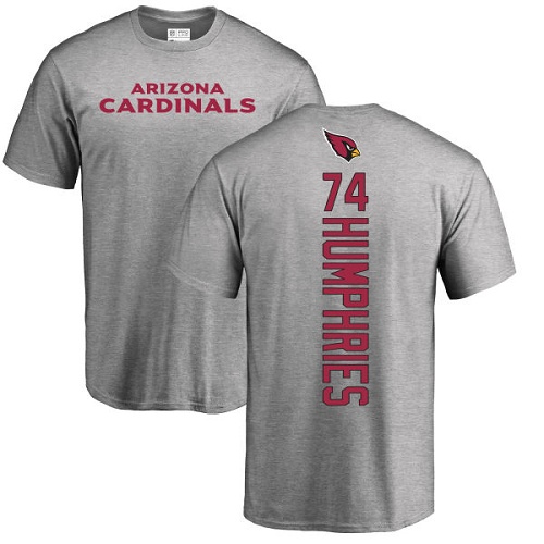Arizona Cardinals Men Ash D.J. Humphries Backer NFL Football #74 T Shirt->arizona cardinals->NFL Jersey